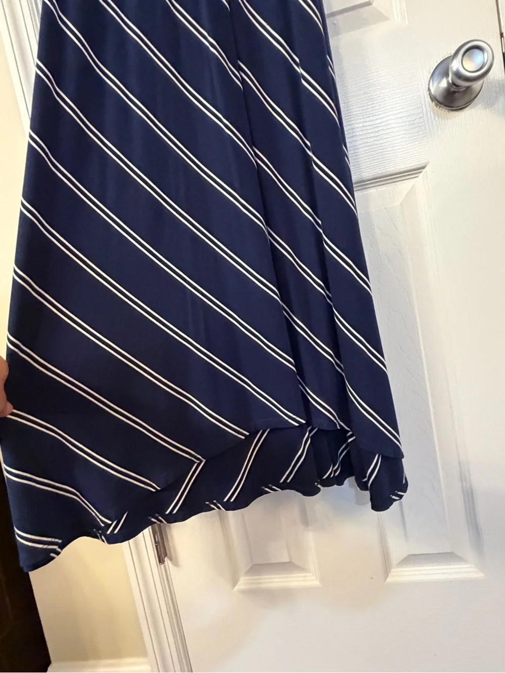 VICI Navy Blue & White Striped Maxi Dress | Size Small